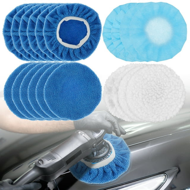 Protoiya 20Pcs 56inch Car Polisher Polishing Pad Buffer Waxers