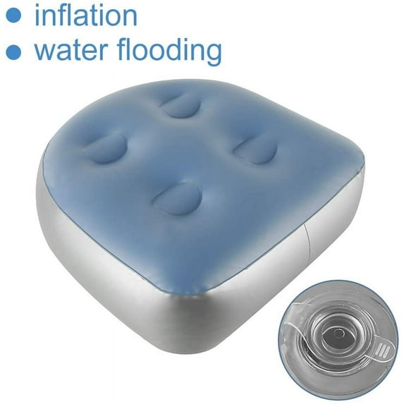 Protoiya 2Pack Spa and Hot Tub Booster Seat Pad, Inflatable Bathtub Massage Cushion with Suction Cups Waterproof Soft Back Support Spa Cushion Massage Mat for Hot Tub & Spa Adults Kids