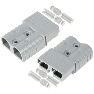 Protoiya 2Pcs 120 Amp Anderson Style Plug with 4 Terminals Anderson Power Plug Durable Premium Anderson Style Plug Connectors Battery Quick Connector Kit for Solar Dual Battery Trailer