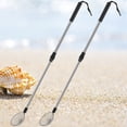 thumbnail image 1 of Protoiya 2Pcs Sand Sifters 21.3 to 32.6inch Adjustable Telescoping Beach Shovel Seashell Hunting Rocks Sifting Tool Portable Detachable Shark Teeth Sifter Beach Scoop for Beach Travel, 1 of 8