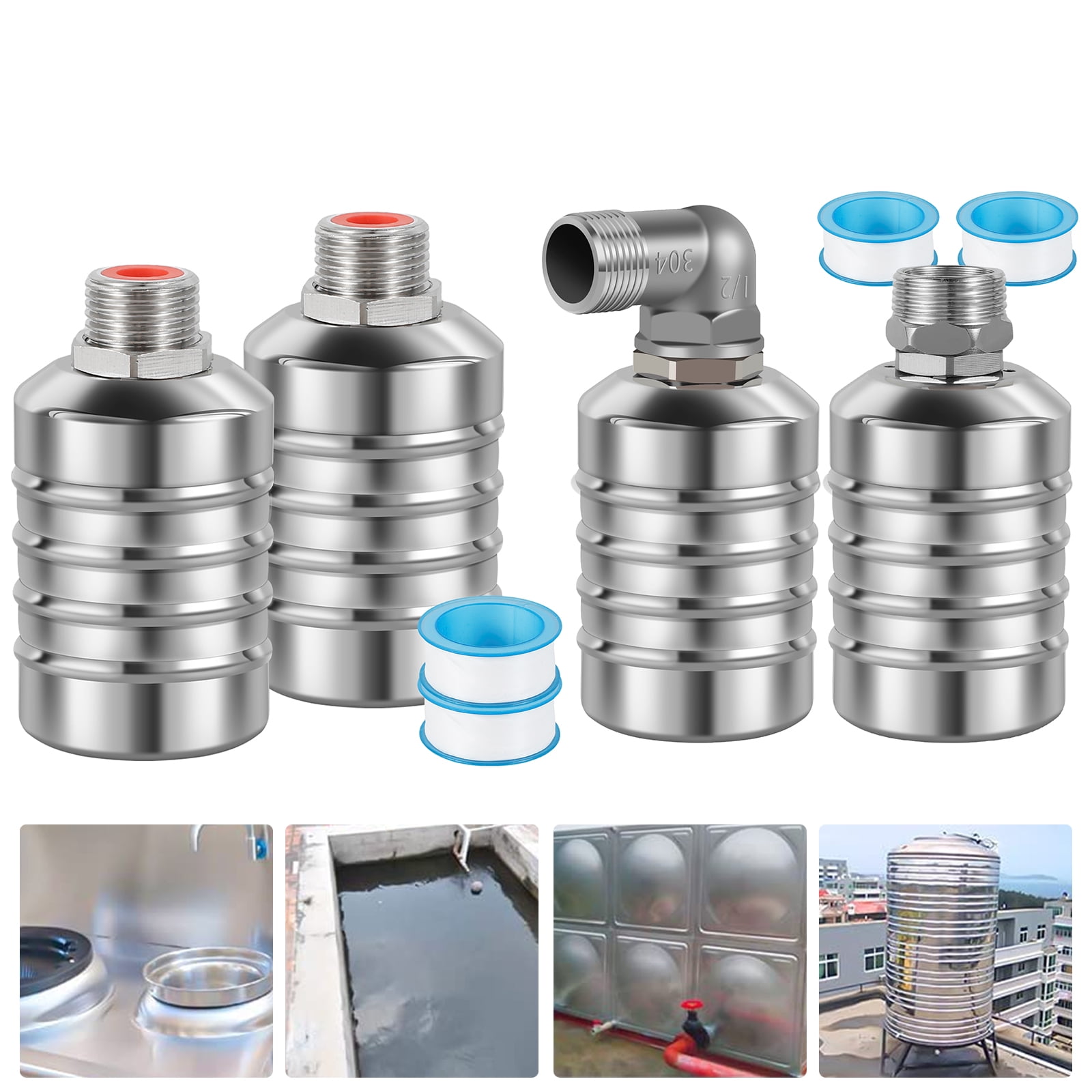 Protoiya 2Pcs Water Level Control Float Valve,304 Stainless Steel Fully ...