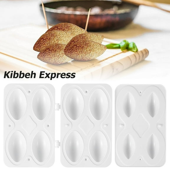 Protoiya 4 Cells Manual Meatball Maker Mold DIY Kibbeh Rolls Maker Mould Detachable Minced Meat Processor Cake Dessert Mould Kitchen Accessories Press Tool for Home Kitchen Use