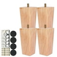 thumbnail image 1 of Protoiya 4PCS Height Sofa Legs Wooden Furniture Legs Replacement Armchair Cabinet Feet Wood Cabinets Legs Straight Wood Color for Couch Ottoman Dresser(Natural 15CM), 1 of 10