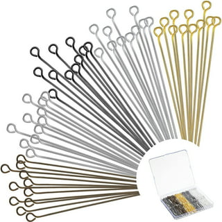 TOAOB 600pcs 30mm Eye Pins for Jewelry Making Mixed Colors Head