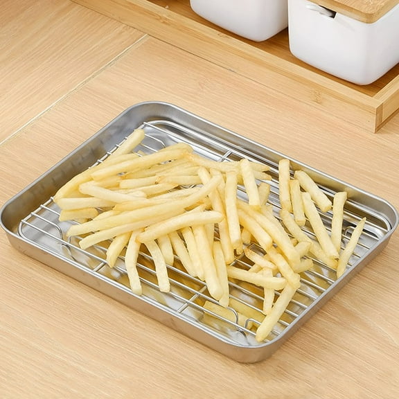Protoiya Baking Sheet with Rack Set,with Stainless Steel Wire Rack Set - Large Cookie Sheets for Baking - Baking Sheets for Oven Sheet Pan Tray and Rack
