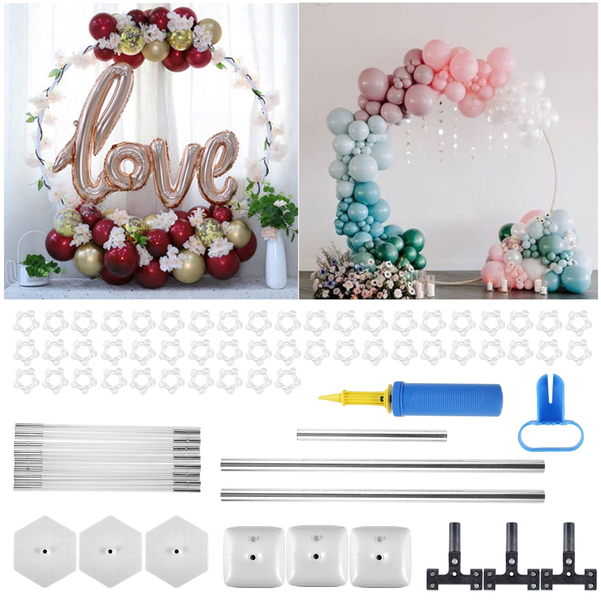 Protoiya Balloon Arch Kit, Balloon Pump, with Base for Wedding ...