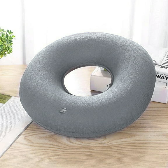 Protoiya Donut Pillow for Tailbone Pain, Hemorrhoid Pillow Black Donut Cushion Postpartum Memory Foam Seat Cushion Doughnut Pillow Medical Donut for Sitting Pressure Relief