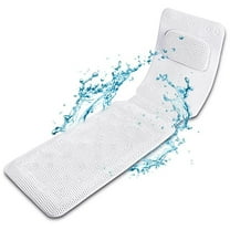 Protoiya Full Body Bath Pillow Luxury Slip Resistant Waterproof Bathtub Head Neck Support Quick-Drying Spa Pillow for Tub Bathtub Pillow with Soft PVC, Bath Bed with Suction Cups