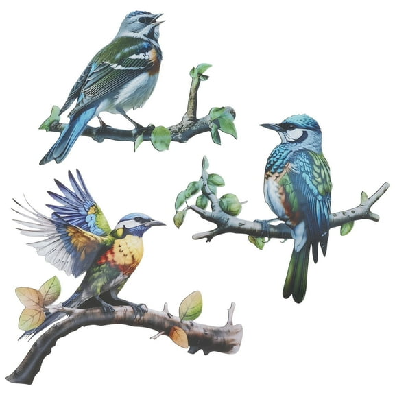 Protoiya 3 Pcs Metal Bird Art Wall Decor Creative Outdoor Wall Art Decor Hummingbird Decoration for Outside House Patio Garden Fence Porch Deck