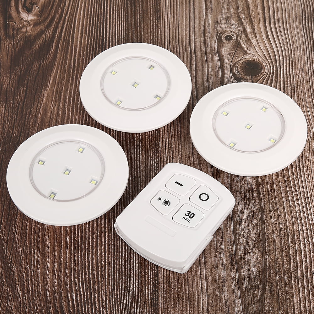 Protoiya LED Puck Light 3 Pack with Remote Wireless LED Under Cabinet ...