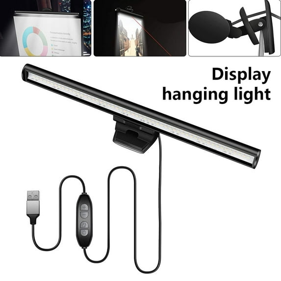 Protoiya Laptop Light for Screen Reading Portable Computer Screen Hanging Light USB Powered Clip-on Laptop Hanging Lamp LED Laptop Light for Eye Care Save Space