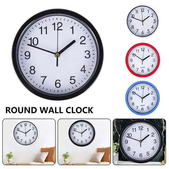 Protoiya Round Wall Clock, Silent Decorative Wall Clock,Classic Digital Clock Battery Operated Round Easy to Read Home, Office, School Clock