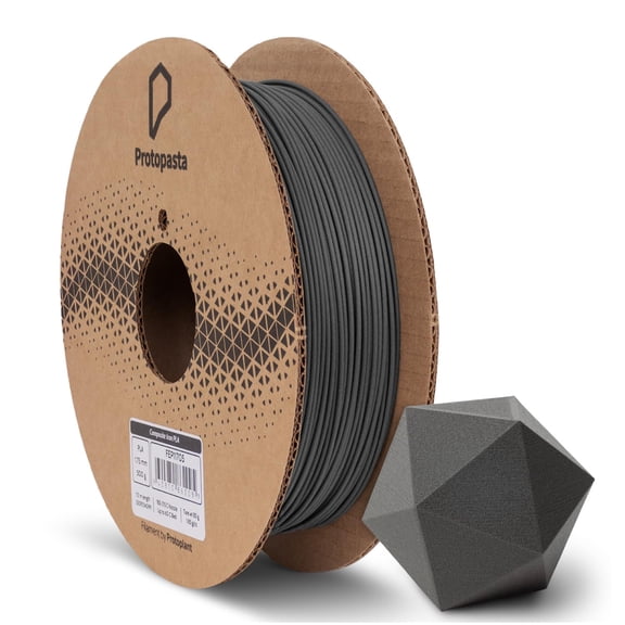 Protopasta Ferromagnetic Iron PLA 3D Printer Filament | ProtoPlant Metal-Filled PLA Plastic Printer Filament with 45% Iron | Patina Friendly Metal Composite Filament | 500g Metallic Spool