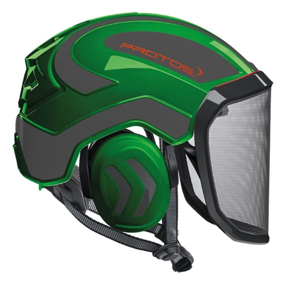 Protos Integral ARBORIST Helmet - Green & Grey