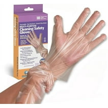 Protospheric Premium Disposable StretchCleaning Safety Gloves, Nitrile, Vinyl, Latex and Powder Free