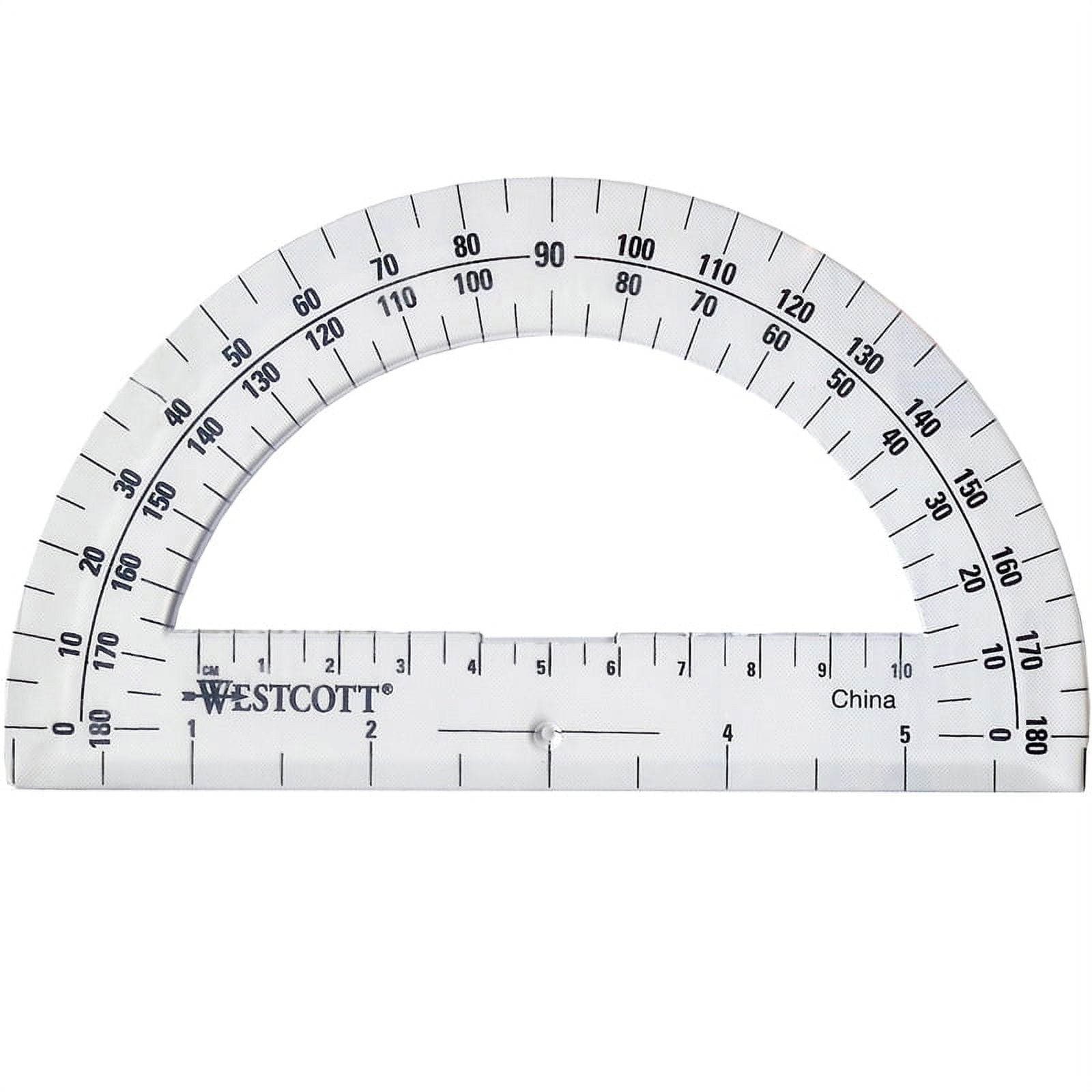 Protractor 6", 180 degree, Clear | Bundle of 10 Each