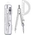 thumbnail image 1 of Protractor and Compass Set, Compass Protractor Set, Protractor, Compass for Geometry, Math Compass, Compass School, Math Compass and Protractor, Geometry Tools Set, Geometry Set (Silver), 1 of 6