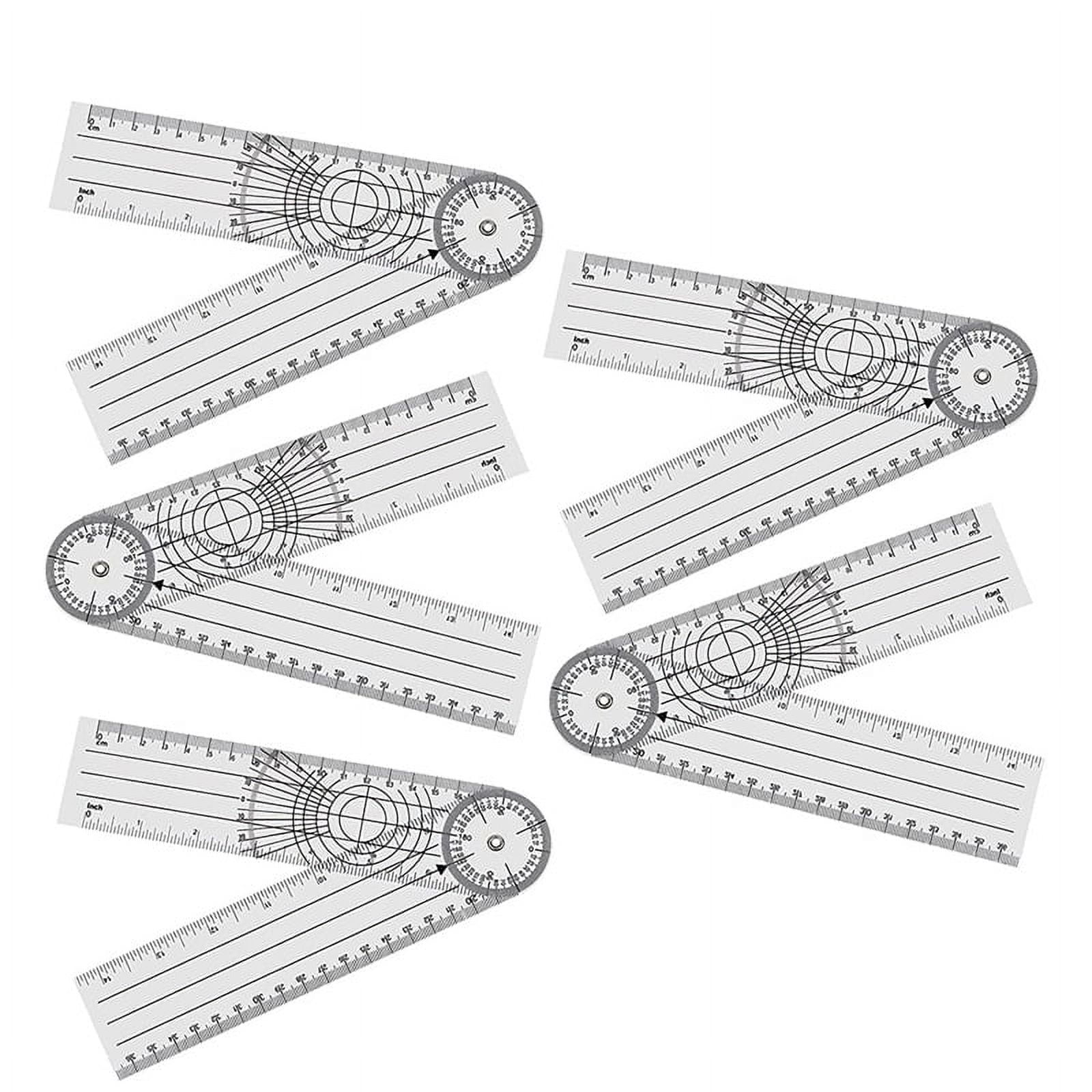 Protractor Pack of 5 Protractor Angle Spinal Ruler Orthopaedic Ruler ...