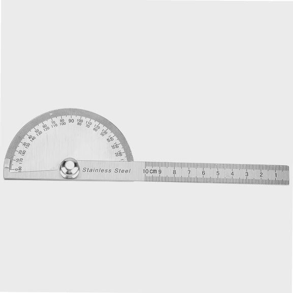 Protractor Ruler, Stainless Steel Protractor Angle Gauges Arm Measuring Ruler Tool, 0-180 Degree Measuring Ruler for Machinery, Handicrafts