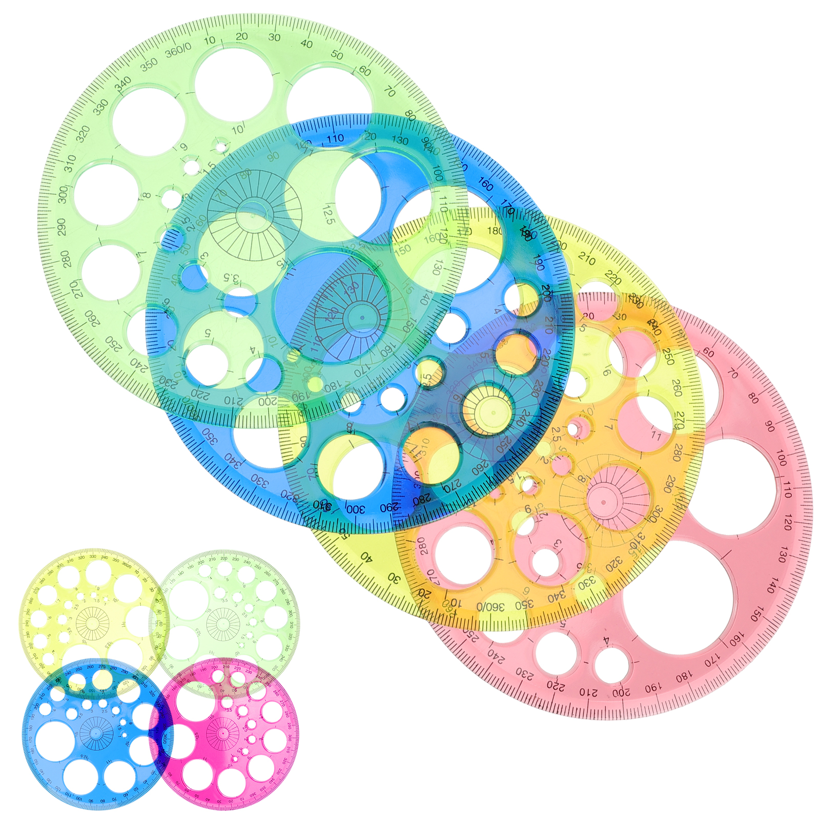 Protractor Tool Dowsing Rods Spiritual Plastic Circle Measuring Ruler