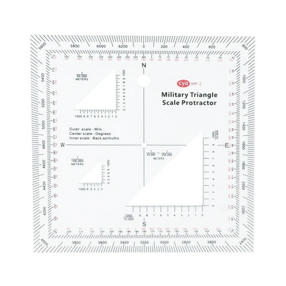 Protractors for Sea/Land Navigation Adventure USNG Coordinate Scale Clear Map Scale Easy to Read