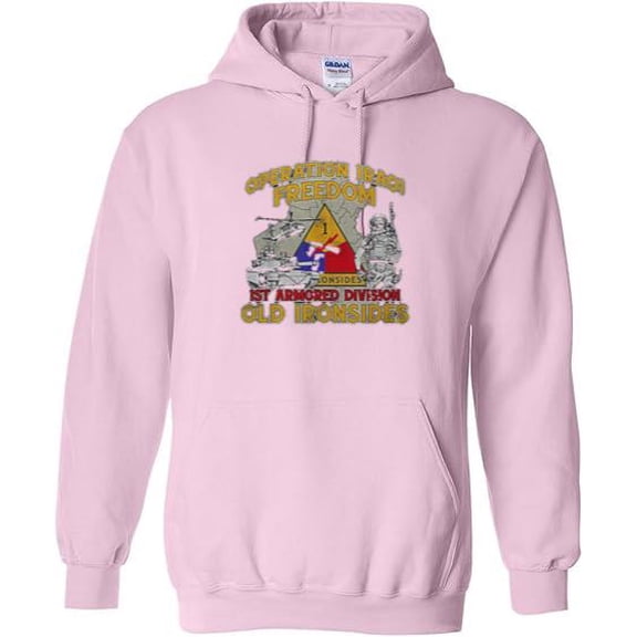 Proud 1st Armored Division OIF, Iraqi Freedom, Veteran, USA Military Hero Vet Hoodie Unisex, up to 5XL
