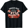 thumbnail image 1 of Proud 2024 Senior Dad I Elegant Red Celebration Outfit T-Shirt, 1 of 3