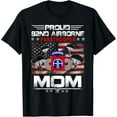 thumbnail image 1 of Proud 82nd Airborne Paratrooper Mom US Flag - Veteran Mother T-Shirt, 1 of 5