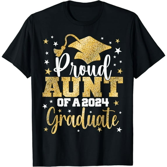 Proud AUNT of a 2024 Graduate Class Senior Graduation T-Shirt