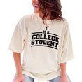thumbnail image 1 of Proud Academic Life College Student, Ivory Comfort Colors T-Shirt, XL, 1 of 3