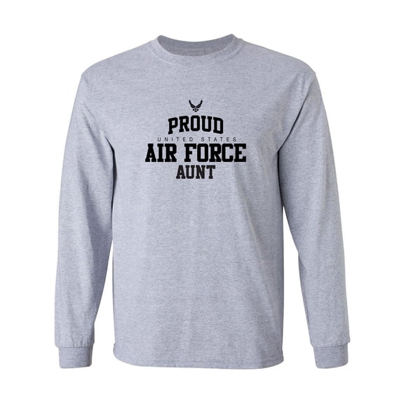 Proud Air Force AUNT Adult Long Sleeve T-shirt