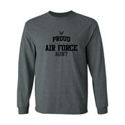 Proud Air Force AUNT Adult Long Sleeve T-shirt