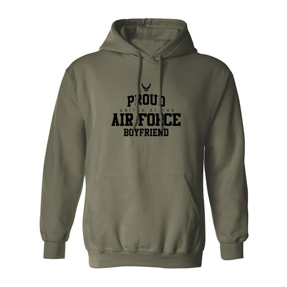 Proud Air Force BOYFRIEND Adult Hooded Sweatshirt