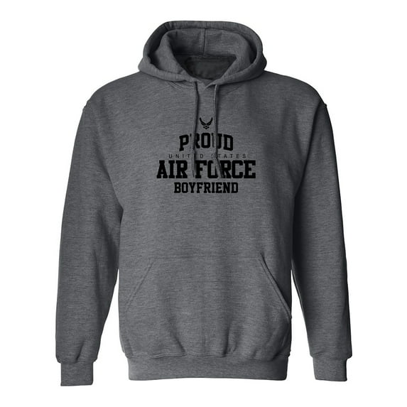 Proud Air Force BOYFRIEND Adult Hooded Sweatshirt