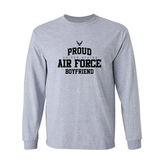 Proud Air Force BOYFRIEND Adult Long Sleeve T-shirt