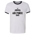 thumbnail image 1 of Proud Air Force DAD Adult Short Sleeve Ringer T-shirt, 1 of 3
