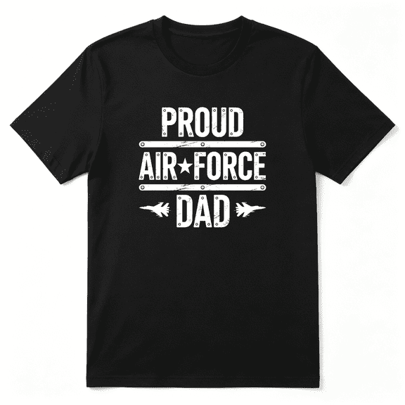Proud Air Force Dad Vintage Graphic Tee for Men, Dad Father's Day Gift Cotton Short Sleeves T-Shirt