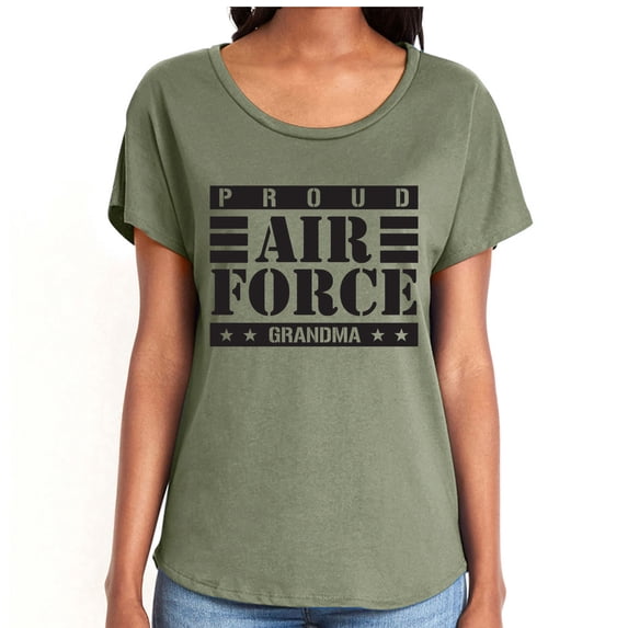 Proud Air Force Grandma Womens Dolman Tee