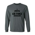 thumbnail image 1 of Proud Air Force HUSBAND Adult Long Sleeve T-shirt, 1 of 3