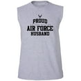 thumbnail image 1 of Proud Air Force HUSBAND Adult Sleeveless Tee, 1 of 4