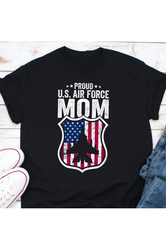 Proud Air Force Mom Gift Soldier Homecoming Military Art Graphic Tee,for unisex up to size 5XL