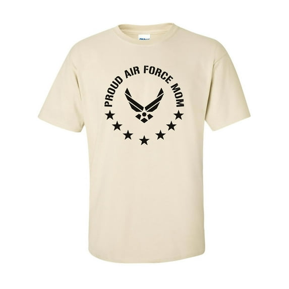 Proud Air Force Mom Short Sleeve T-Shirt in Sand