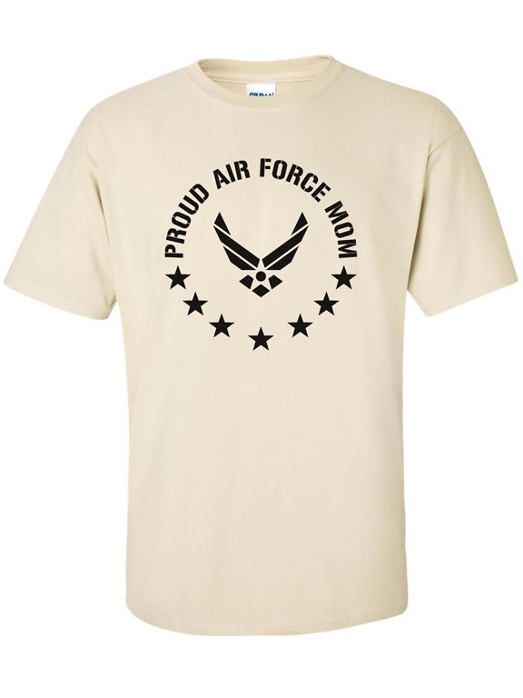 Proud Air Force Mom Short Sleeve T-Shirt in Sand