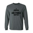 thumbnail image 1 of Proud Air Force SISTER Adult Long Sleeve T-shirt, 1 of 3