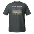 thumbnail image 1 of Proud Air Force Step-Mom Distressed American Flag T-Shirt Long Sleeve T-Shirt (Dark Heather, S), 1 of 2