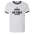 thumbnail image 1 of Proud Air Force VETERAN Adult Short Sleeve Ringer T-shirt, 1 of 3