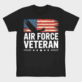 thumbnail image 1 of Proud Air Force Veteran T-Shirt - Distressed American Flag & Eagle Patriotic Military Gift, 1 of 4