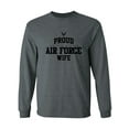thumbnail image 1 of Proud Air Force WIFE Adult Long Sleeve T-shirt, 1 of 3