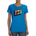 thumbnail image 1 of Proud Ally Bubblegum Text T-Shirt Women -Smartprints Designs, Female 3X-Large, 1 of 4