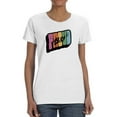 thumbnail image 1 of Proud Ally Bubblegum Text T-Shirt Women -Smartprints Designs, Female 3X-Large, 1 of 4